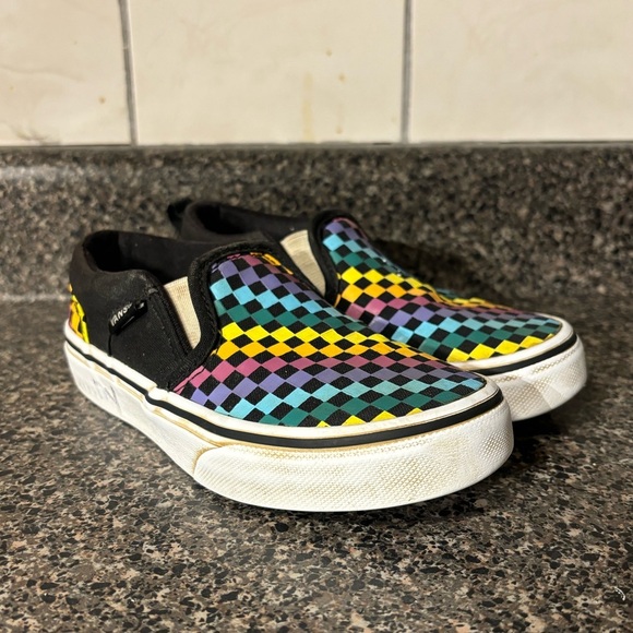 Vans Asher Super Colourful Slip On Shoes Size 12 Missy Super Cool Skate Shoes - Picture 2 of 11